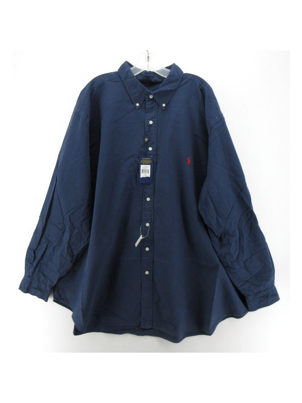 Ralph Lauren Shirt 3XB Big Navy Oxford Cloth OCBD Button Down Red Pony